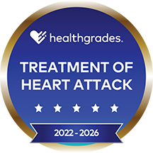 Healthgrades Five Star Treatment of Heart Attack Badge